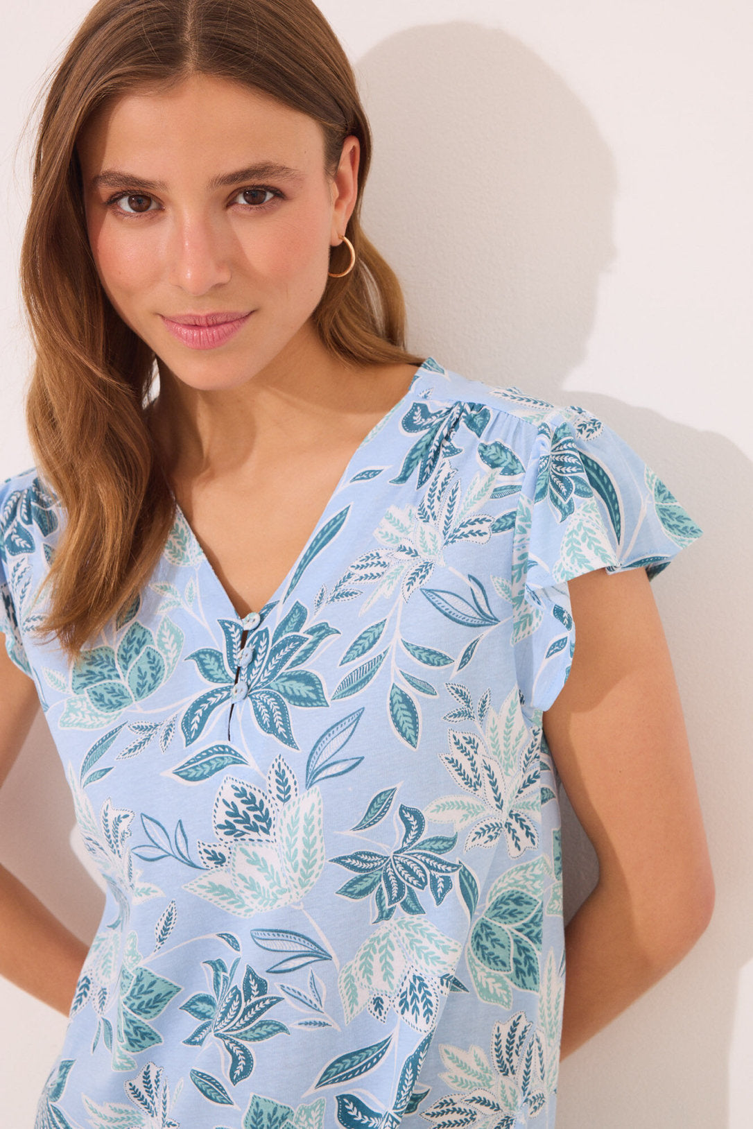 Women Secret_100% Cotton Midi Nightgown with Floral Print_4369321_19_01