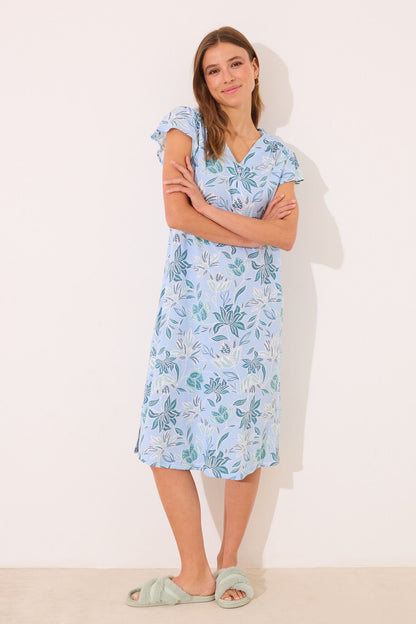 Women Secret_100% Cotton Midi Nightgown with Floral Print_4369321_19_02