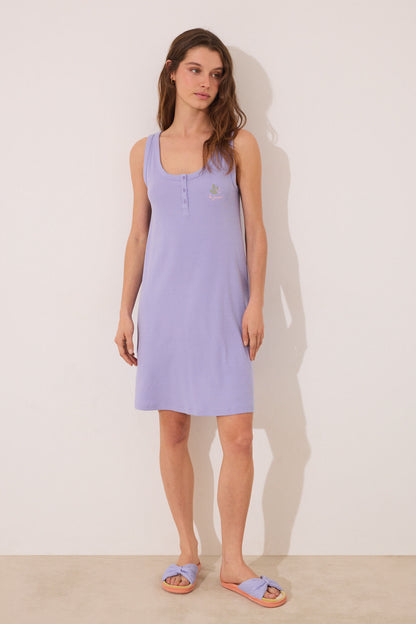 Women Secret_Lilac Cotton Ribbed Midi Nightgown_4369322_98_04