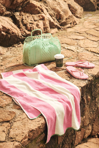 Women Secret_Pink_100% Cotton Striped Towel_4383148_70_01