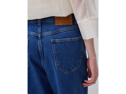 Benetton Blue Women Wide-Fit Denim Trousers SKU: 43C8DE02S_901 Image 04