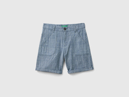 Striped Shorts In Chambray_43Huc902V_901_01