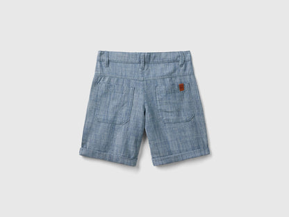 Striped Shorts In Chambray_43Huc902V_901_02