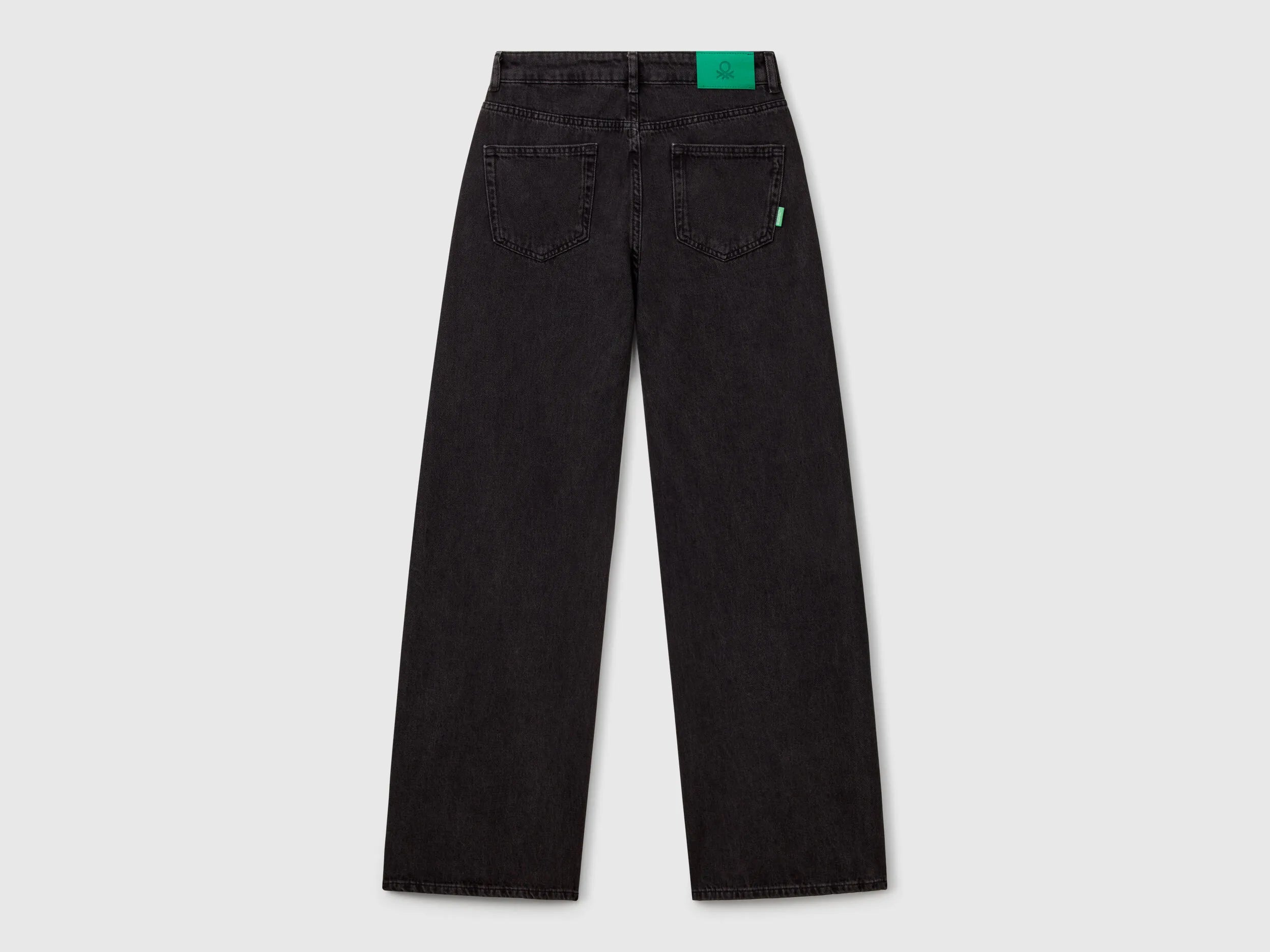 Benetton Black Women Wide-Fit Jeans SKU: 43UNDE02B_800 Image 06