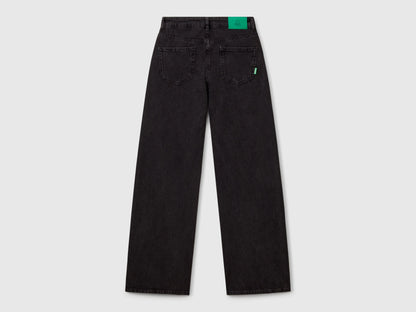 Benetton Black Women Wide-Fit Jeans SKU: 43UNDE02B_800 Image 06