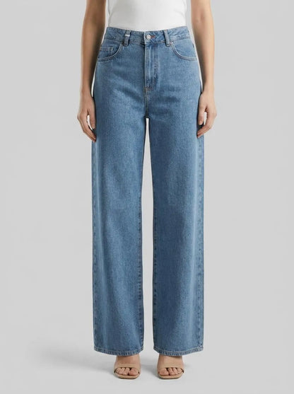 Benetton Light Blue Women Wide-Fit Jeans SKU: 43UNDE02B_903 Image 00