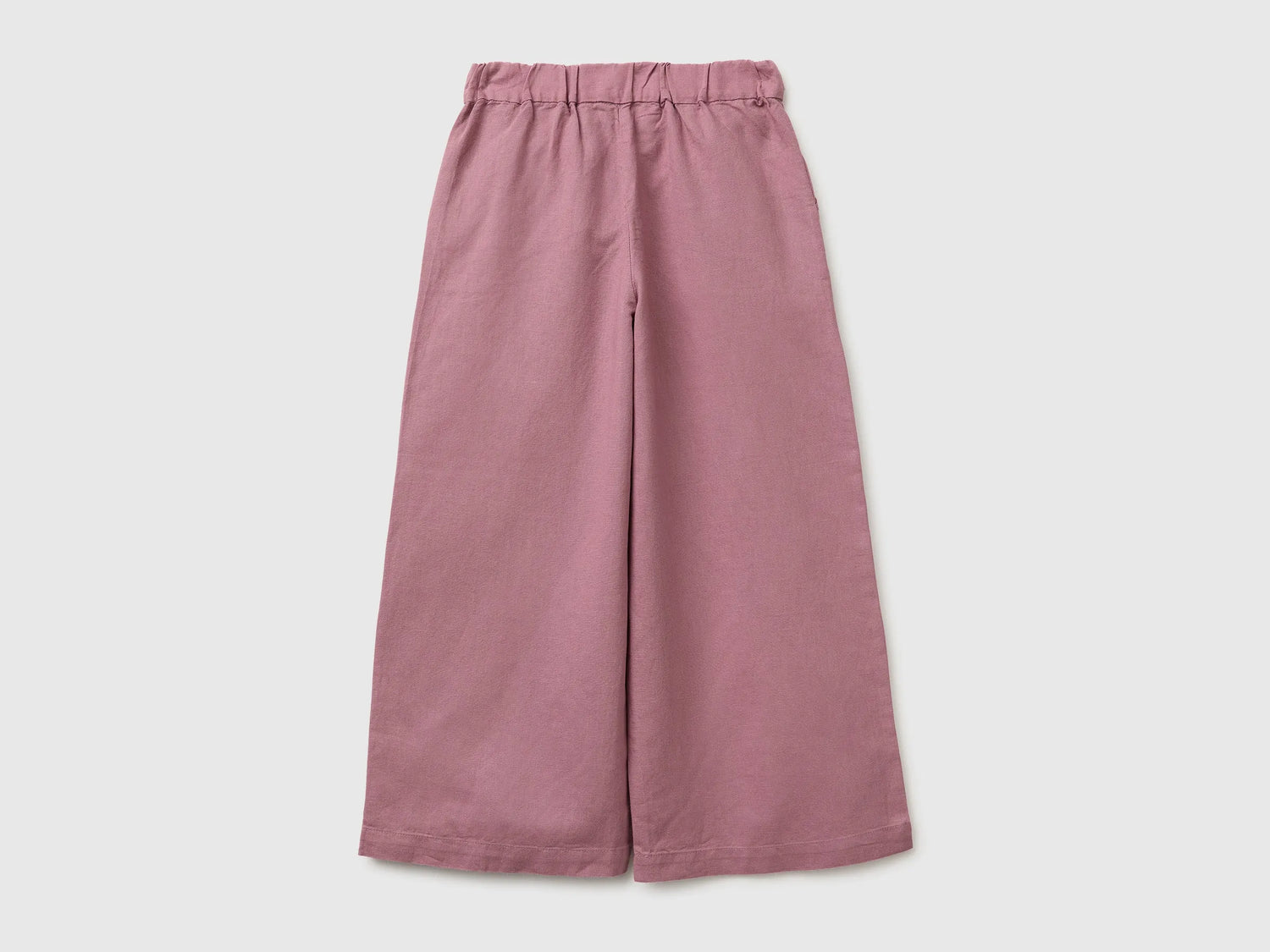 Benetton Mauve Girls Linen Blend Trousers with Sash SKU: 43WBCF01W_04Z Image 02
