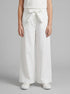 Benetton White Girls Linen Blend Trousers with Sash SKU: 43WBCF01W_101 Image 00