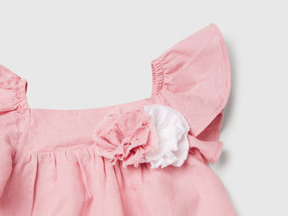 Benetton_Sleeveless Dress with Flower Applique_43WBGV026_09J_03