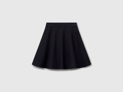Benetton Black Girls Skirt in Viscose Blend SKU: 43ZGC000V_100 Image 01