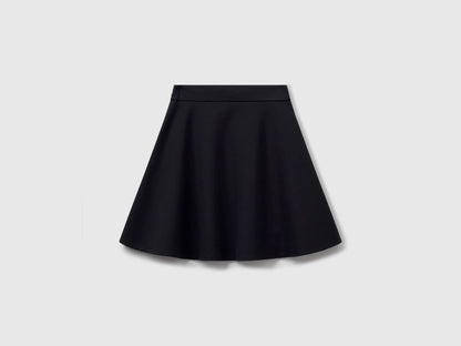 Benetton Black Girls Skirt in Viscose Blend SKU: 43ZGC000V_100 Image 02