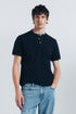Springfield_Blue_Slim Fit Mandarin Collar PiquŽ Polo Shirt_4402324_10_01