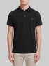 Springfield Black Men PiquŽ Contrast Cuff Slim Fit Polo Shirt SKU: 4403091_01 Image 00