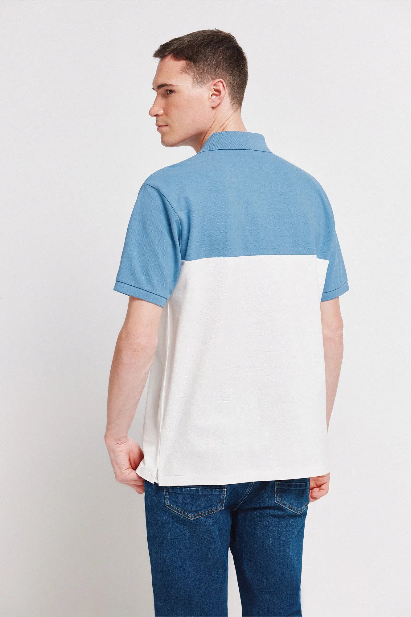 Springfield Blue Men PiquŽ Regular Fit Polo Shirt SKU: 4403093_14 Image 04