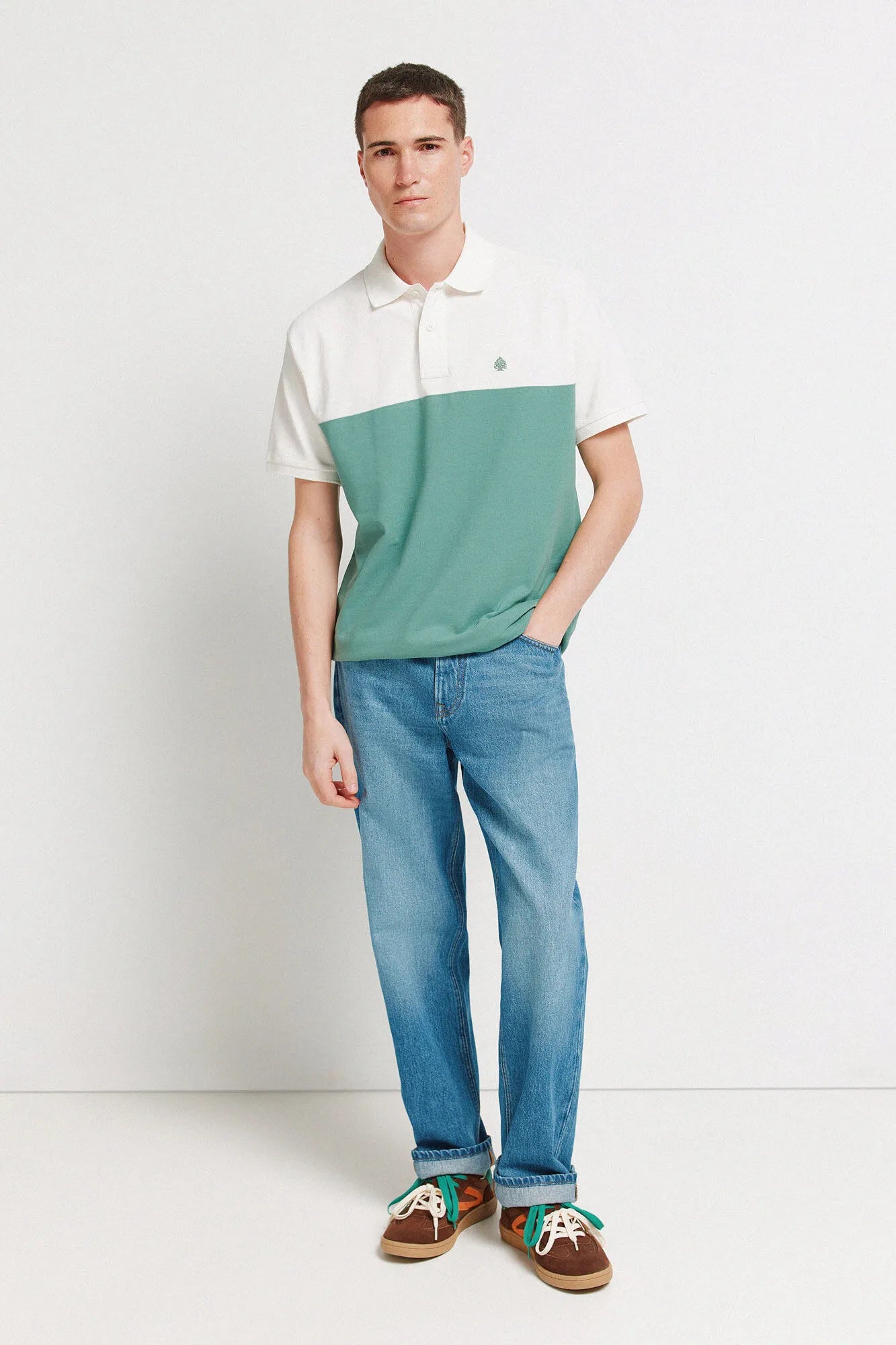 Springfield Green Men PiquŽ Regular Fit Polo Shirt SKU: 4403093_25 Image 02