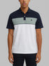 Springfield White Men Colour Block PiquŽ Slim Fit Polo Shirt SKU: 4403096_99 Image 00