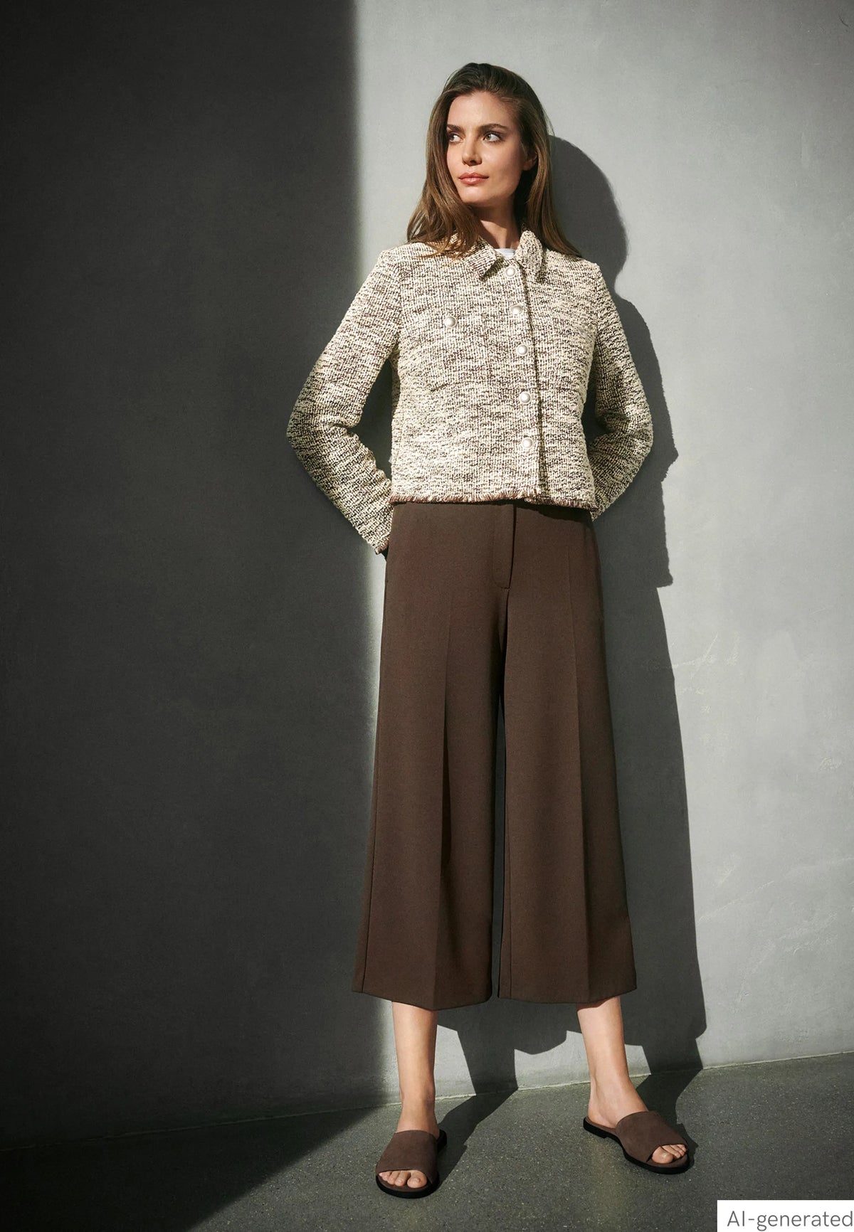 Betty Barclay Nature/Brown Women BouclŽ Jacket with Buttons SKU: 4407-1135_1807 Image 01