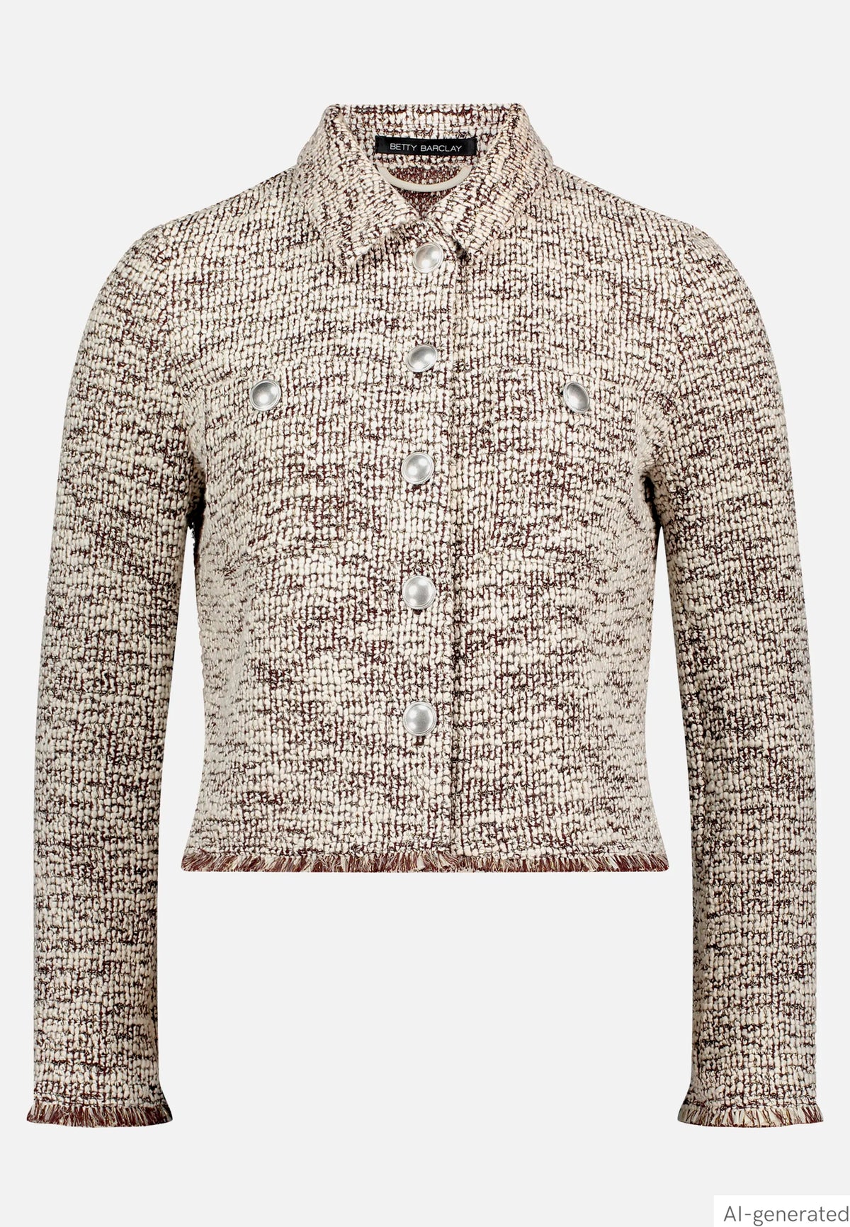 Betty Barclay Nature/Brown Women BouclŽ Jacket with Buttons SKU: 4407-1135_1807 Image 05