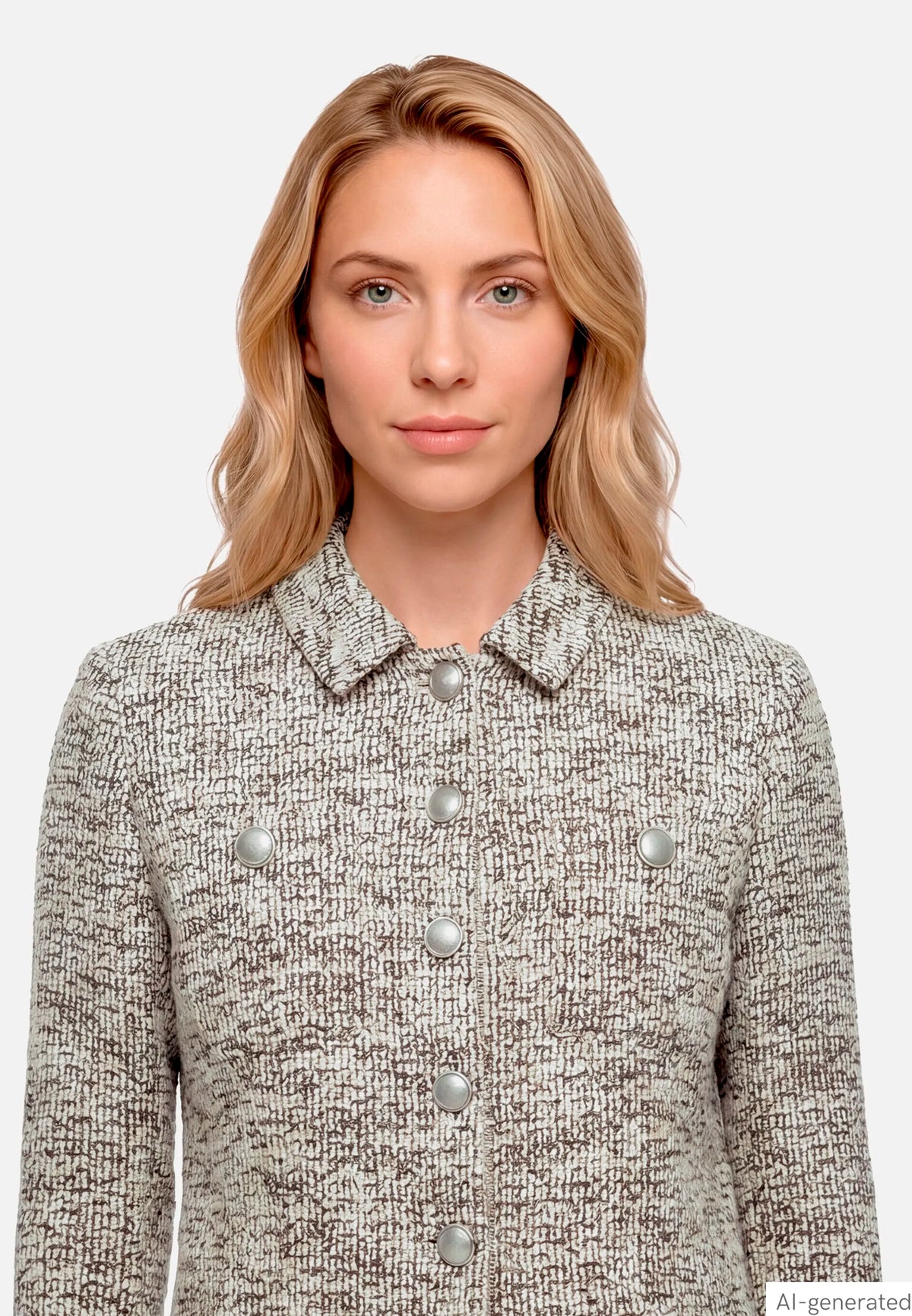 Betty Barclay Nature/Brown Women BouclŽ Jacket with Buttons SKU: 4407-1135_1807 Image 08