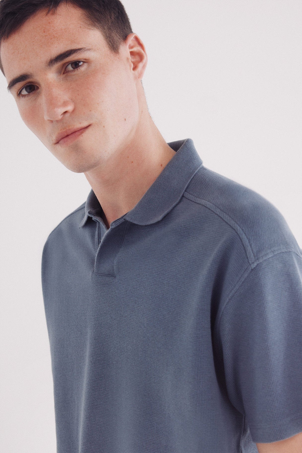 Springfield_Regular Fit Waffle Structure Polo_4409006_83_04
