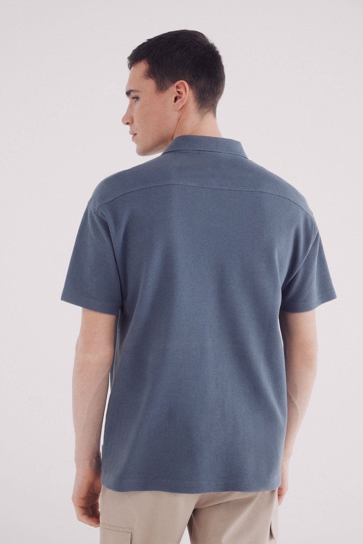 Springfield_Regular Fit Waffle Structure Polo_4409006_83_05