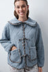 Women Secret Medium Blue Women Short Faux Shearling Peter Pan Collar Robe SKU: 4414341_15 Image 01