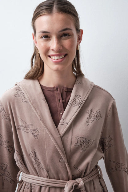 Women Secret Brown Print Women Bambi Ears Midi Robe SKU: 4414342_39 Image 04