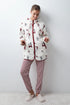 Women Secret White Print Women Fluffy Hooded Snoopy Robe SKU: 4414352_97 Image 01