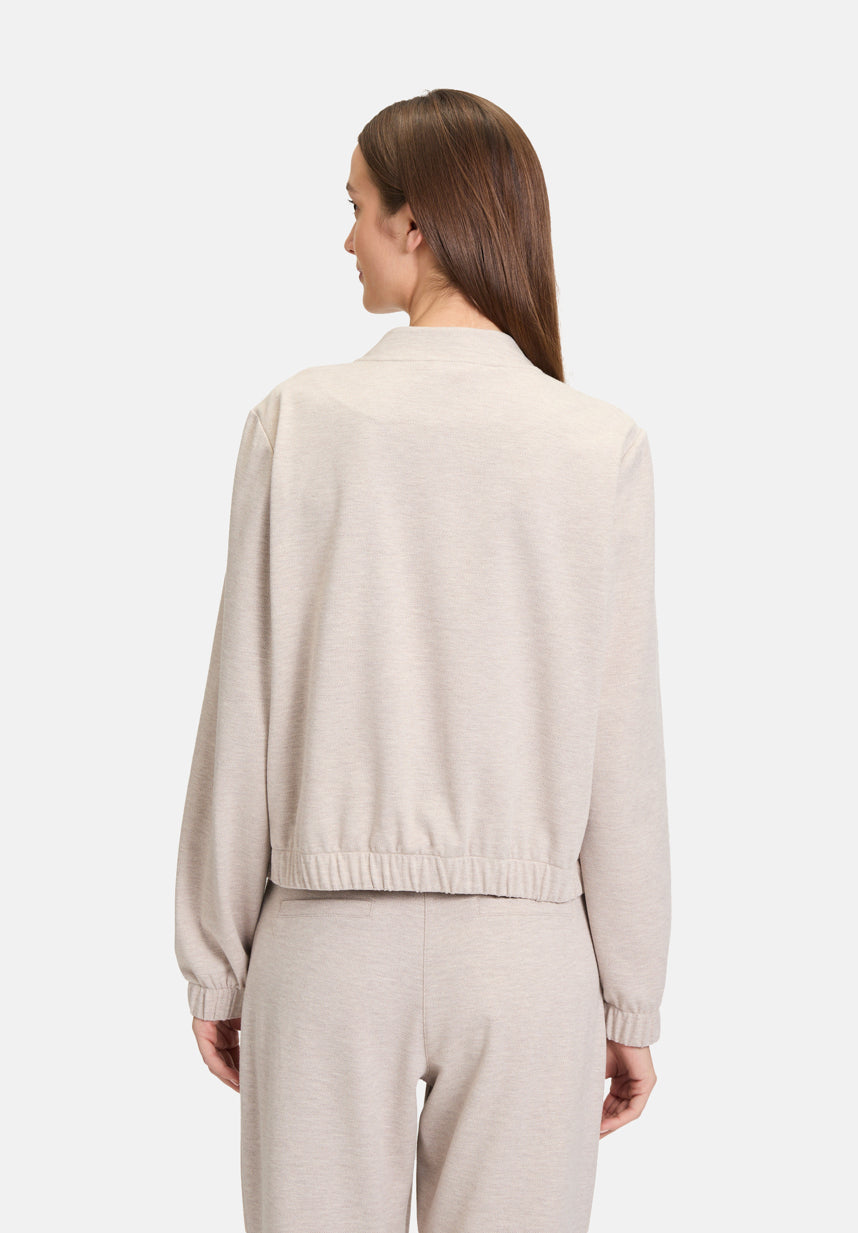 Betty Barclay_Dark Cream Melange_Long-Sleeved Blouson_4442-3480_1714_03