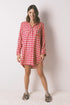 Women Secret_Red/Coral_Short Nightgown with Snoopy Checkered Print_4442120_62_01