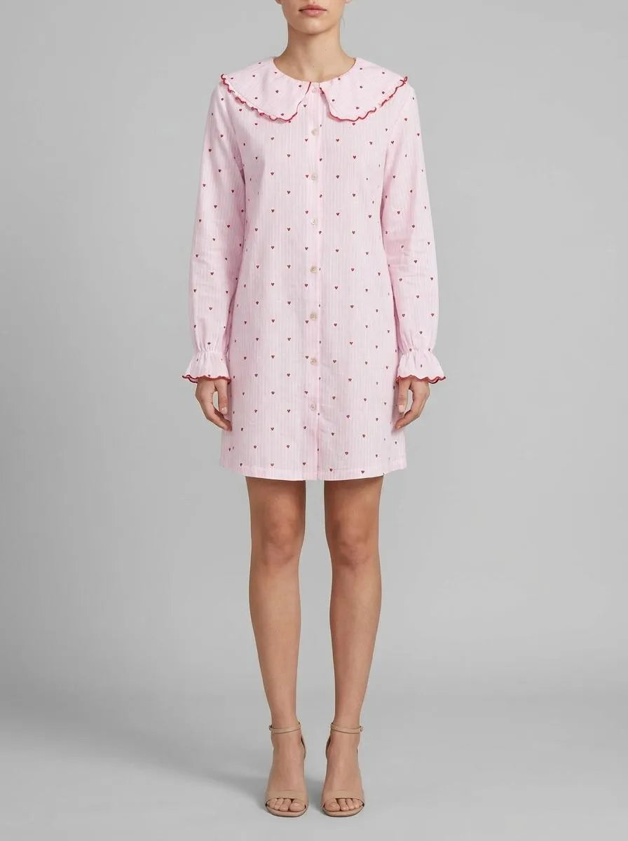 Women Secret_Pink_Cotton Peter Pan Collar Nightgown_4443616_73_00