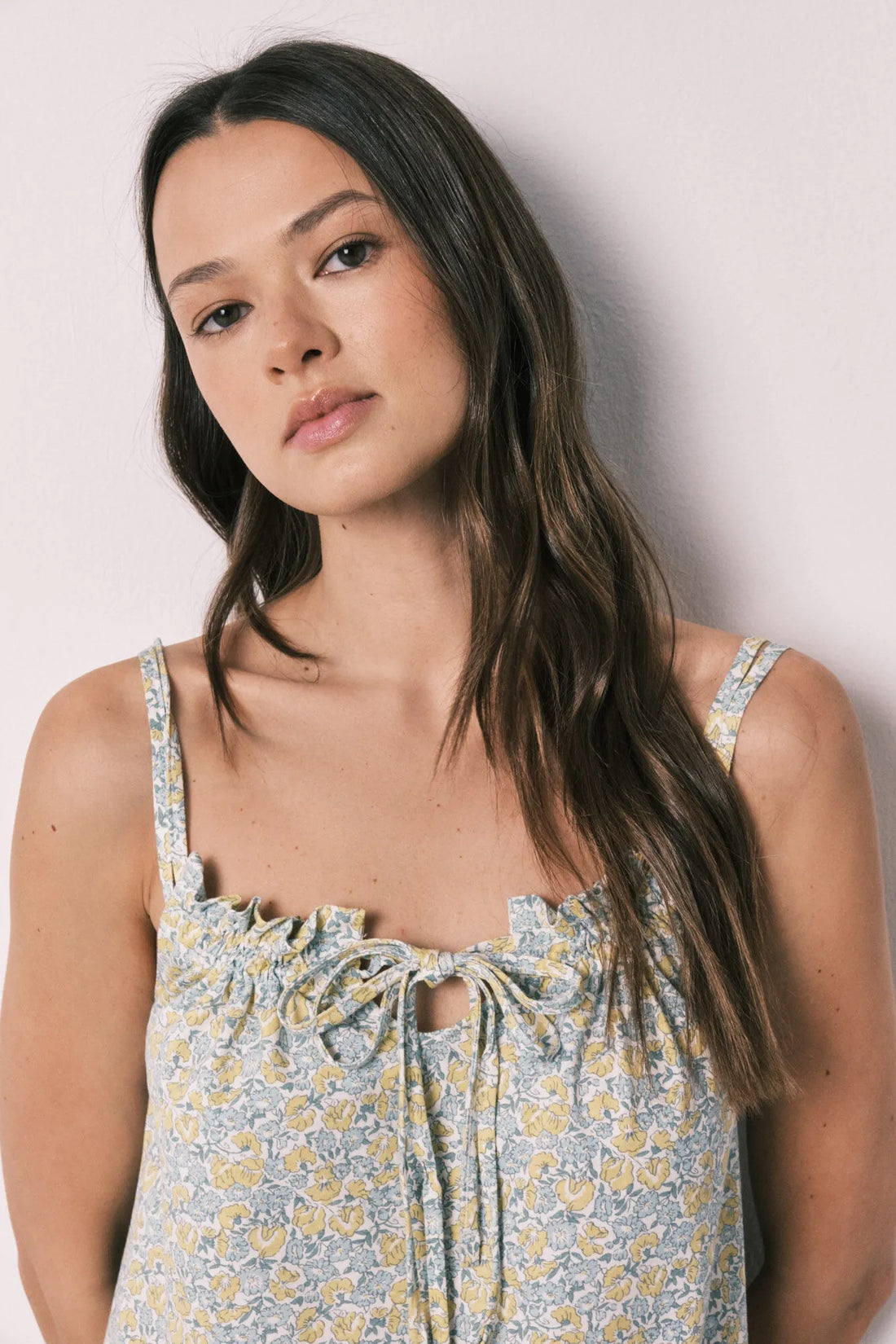 Women Secret Yellow Print Women Yellow Cotton Floral Short Nightgown SKU: 4443622_09 Image 02