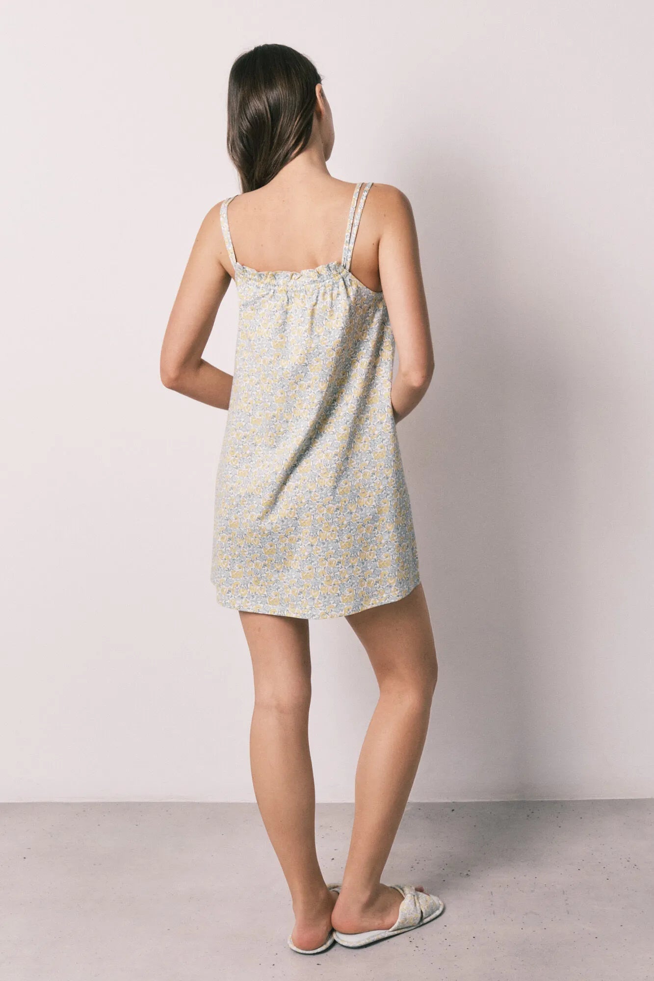 Women Secret Yellow Print Women Yellow Cotton Floral Short Nightgown SKU: 4443622_09 Image 04