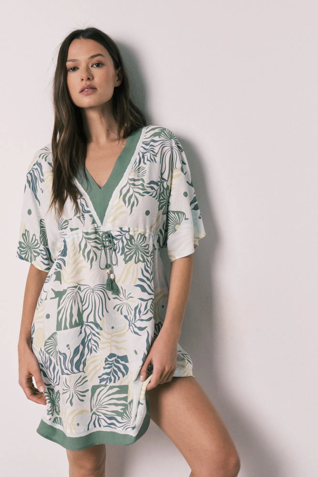 Women Secret Medium Khaki Women Printed Short Camisole SKU: 4443624_92 Image 01