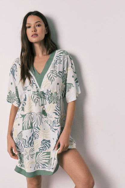 Women Secret Medium Khaki Women Printed Short Camisole SKU: 4443624_92 Image 01