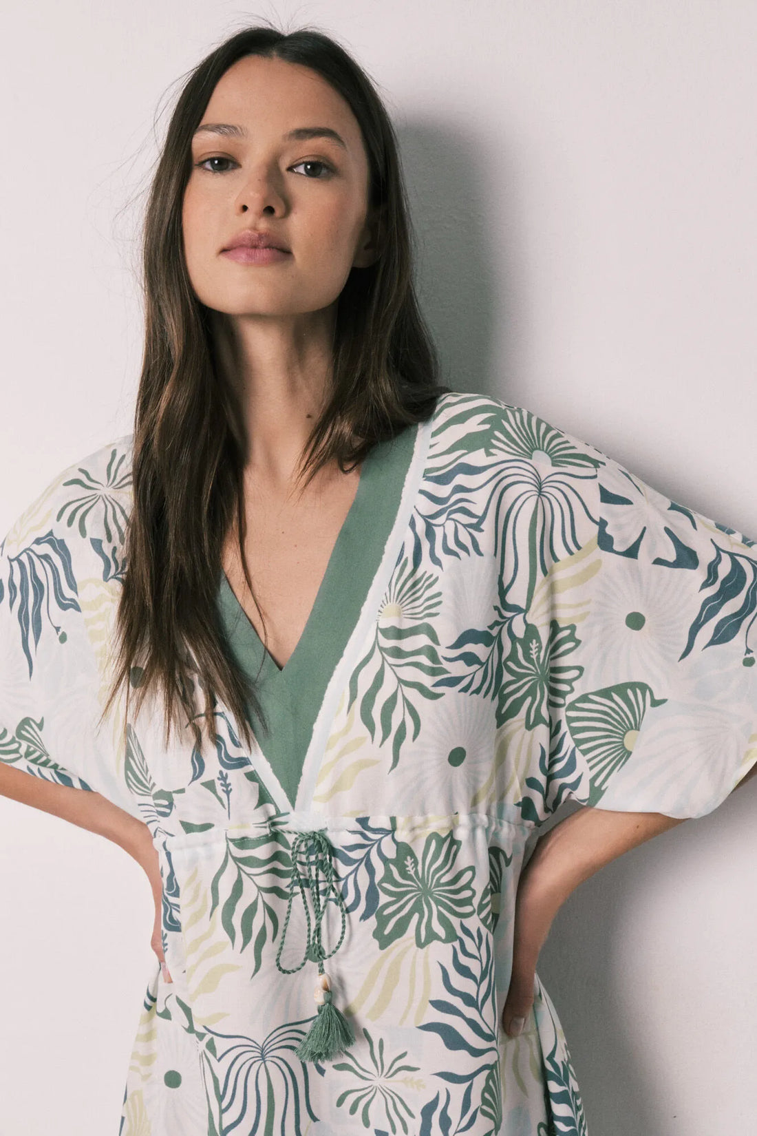 Women Secret Medium Khaki Women Printed Short Camisole SKU: 4443624_92 Image 02