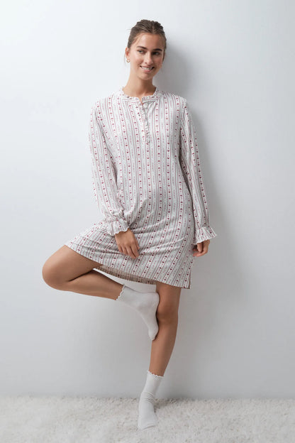 Women Secret Multicoloured Women Snoopy Hearts Short Nightgown SKU: 4444834_98 Image 01