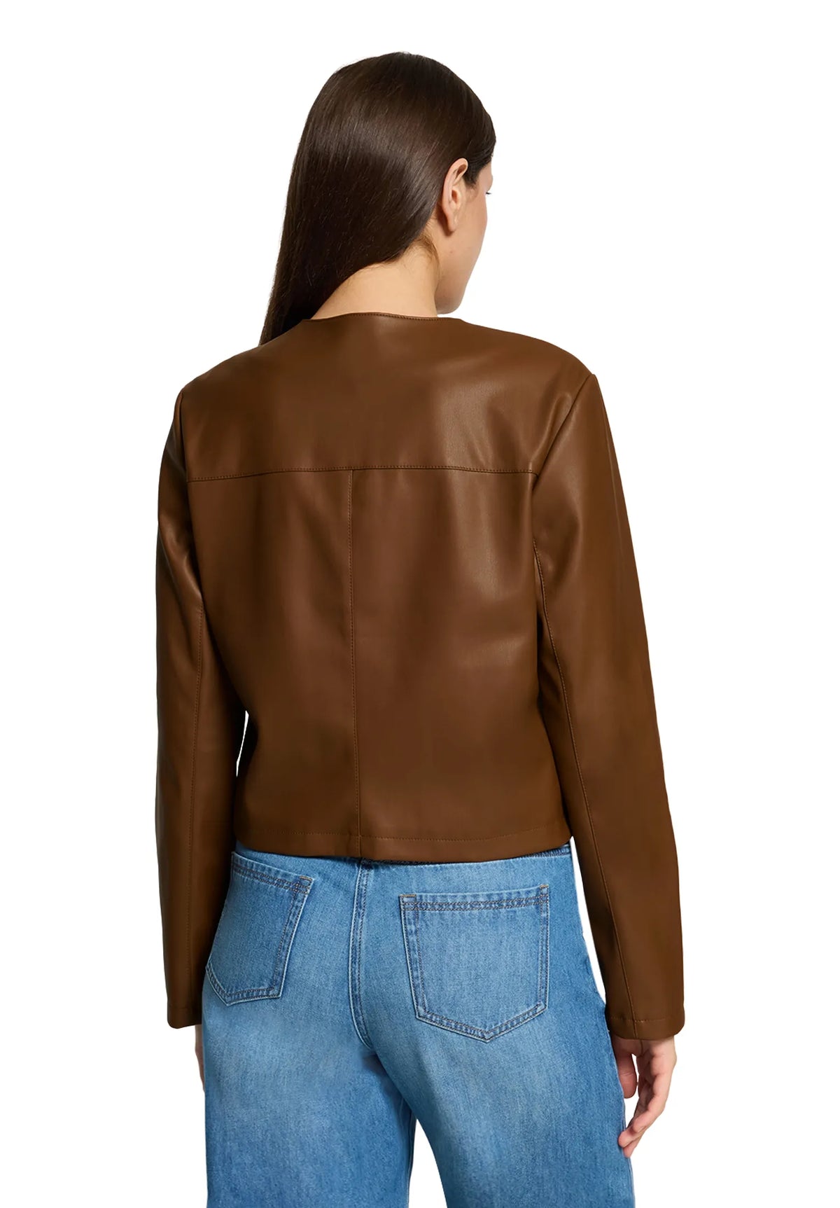 Betty Barclay Dark Coffee Women Blazer Jacket SKU: 4447-2738_7048 Image 03