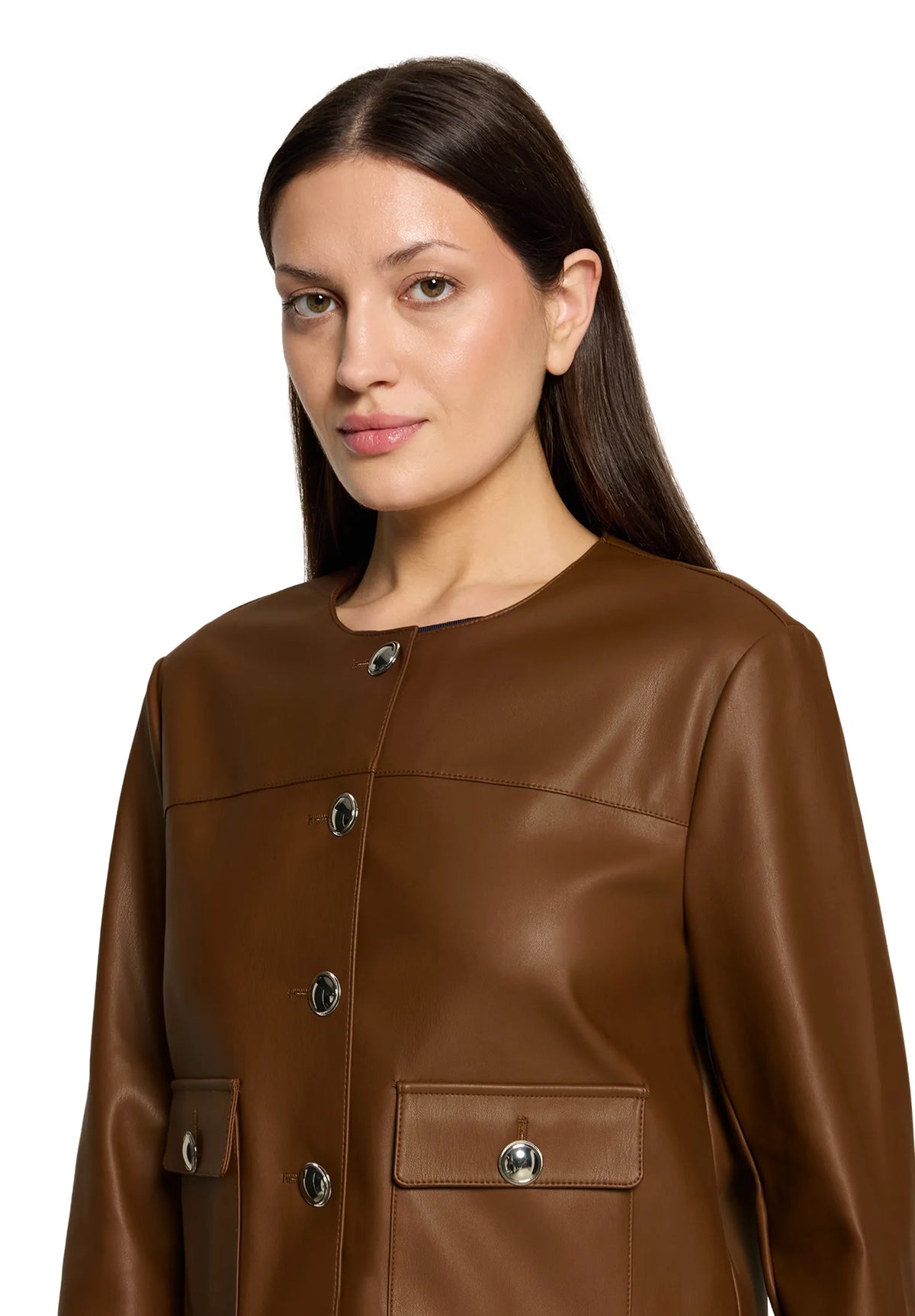 Betty Barclay Dark Coffee Women Blazer Jacket SKU: 4447-2738_7048 Image 04