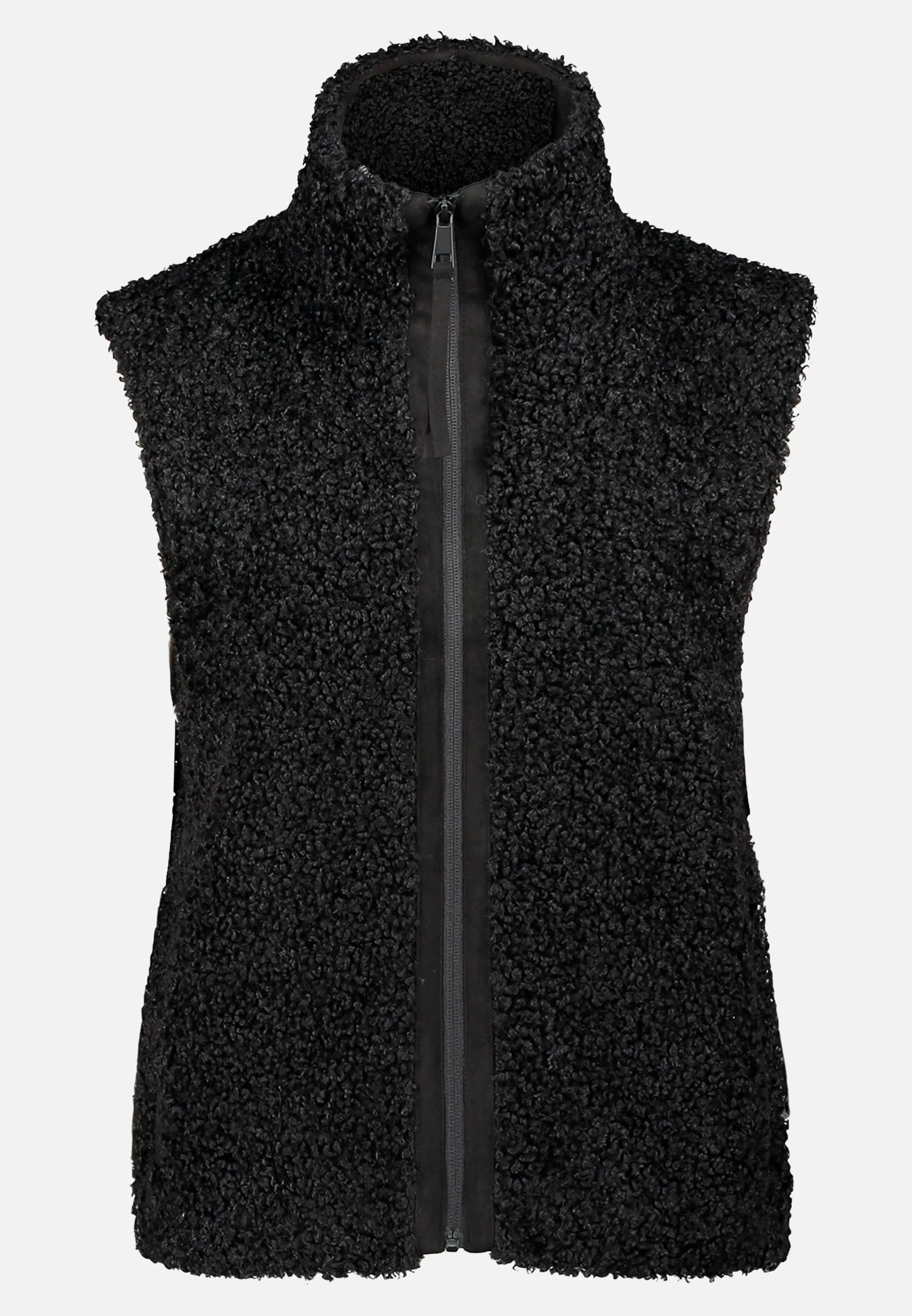 Betty Barclay_Black_Faux Fur Vest with Pockets_4447-3278_9045_04