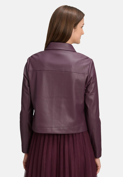 Betty Barclay_Dark Aubergine_Long-Sleeved Leather Jacket_4458-3127_4685_03
