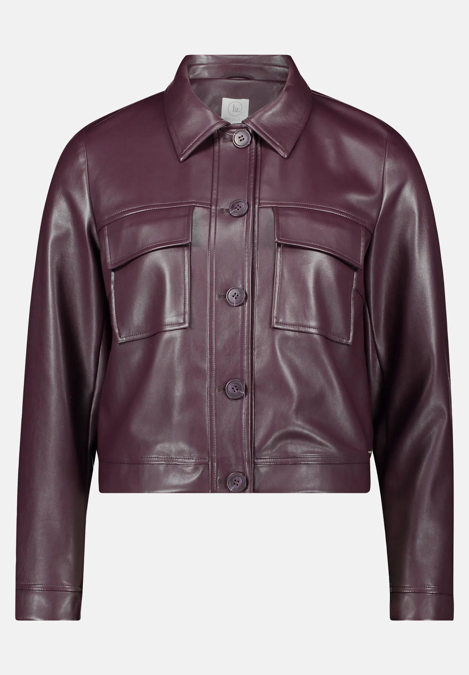 Betty Barclay_Dark Aubergine_Long-Sleeved Leather Jacket_4458-3127_4685_04
