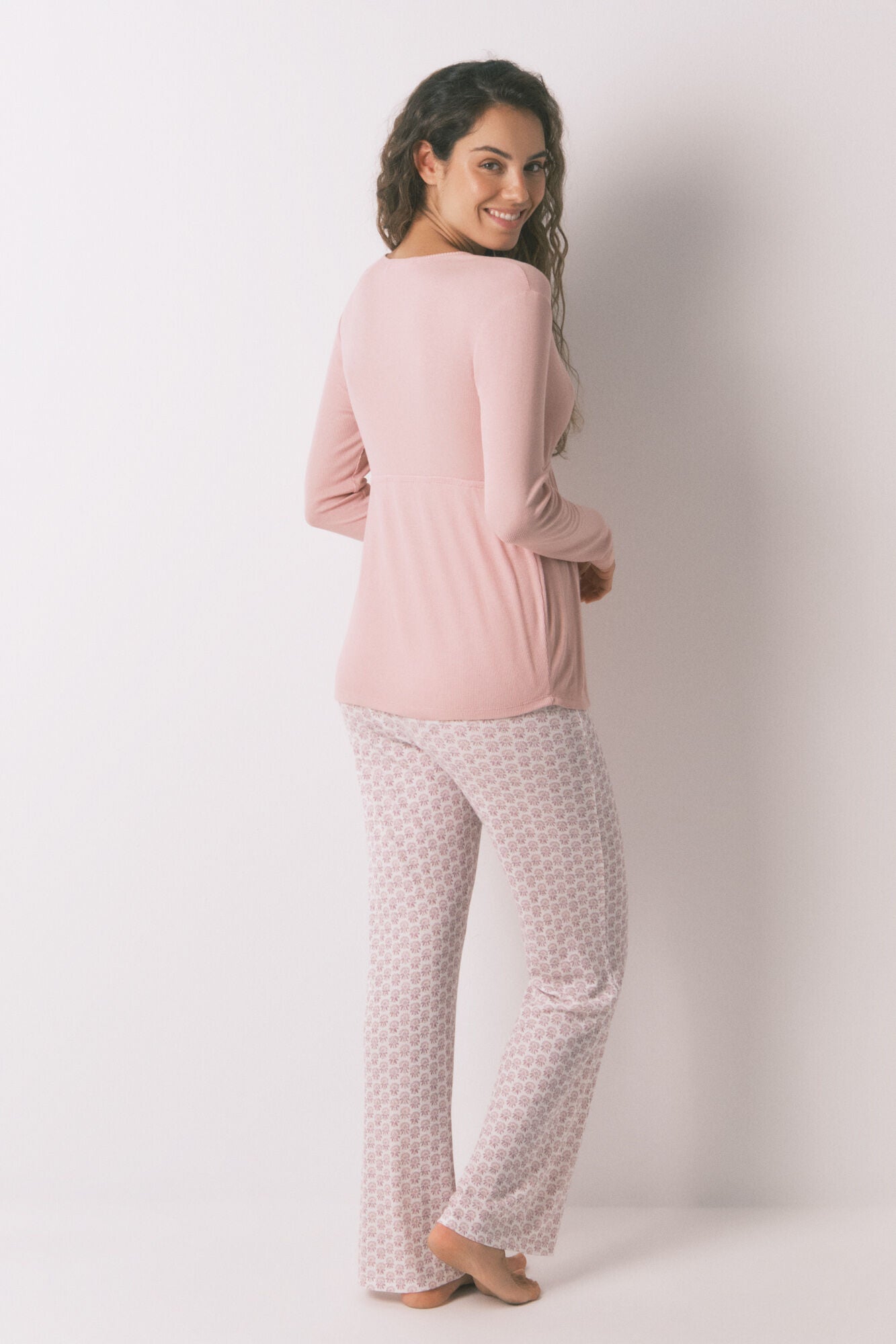 Women Secret_Pink_Capri Pyjamas "Maternity" Pink Ribbed Technique_4462647_72_05