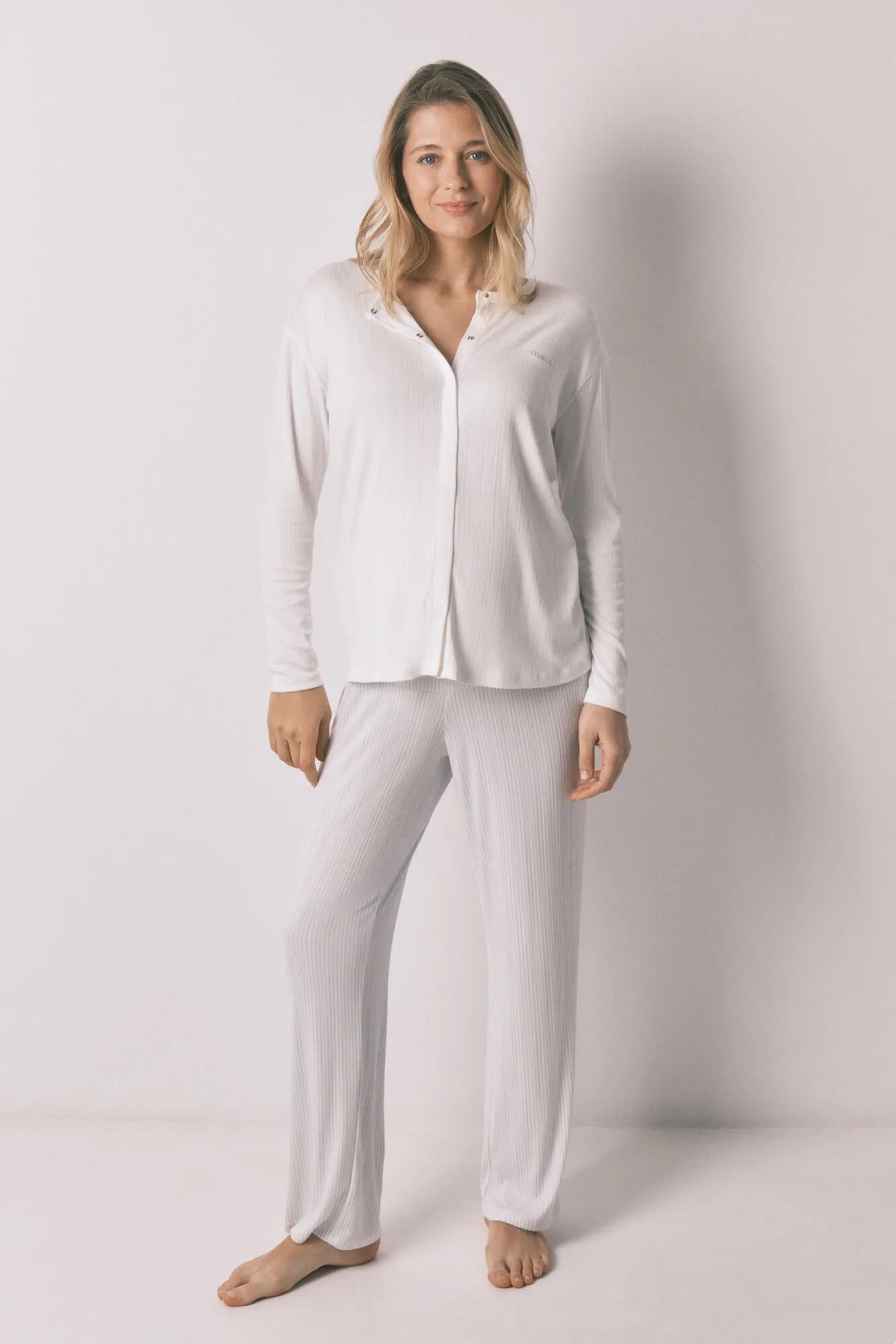 Women Secret_Light Blue_Blue Jersey-Knit Long Maternity Pyjamas_4463216_18_01
