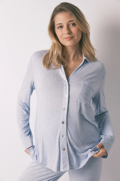 Women Secret_Light Blue_Blue Super Soft Maternity Classic Long Pyjamas_4463218_18_01