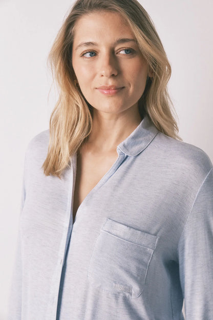 Women Secret_Light Blue_Blue Super Soft Maternity Classic Long Pyjamas_4463218_18_05