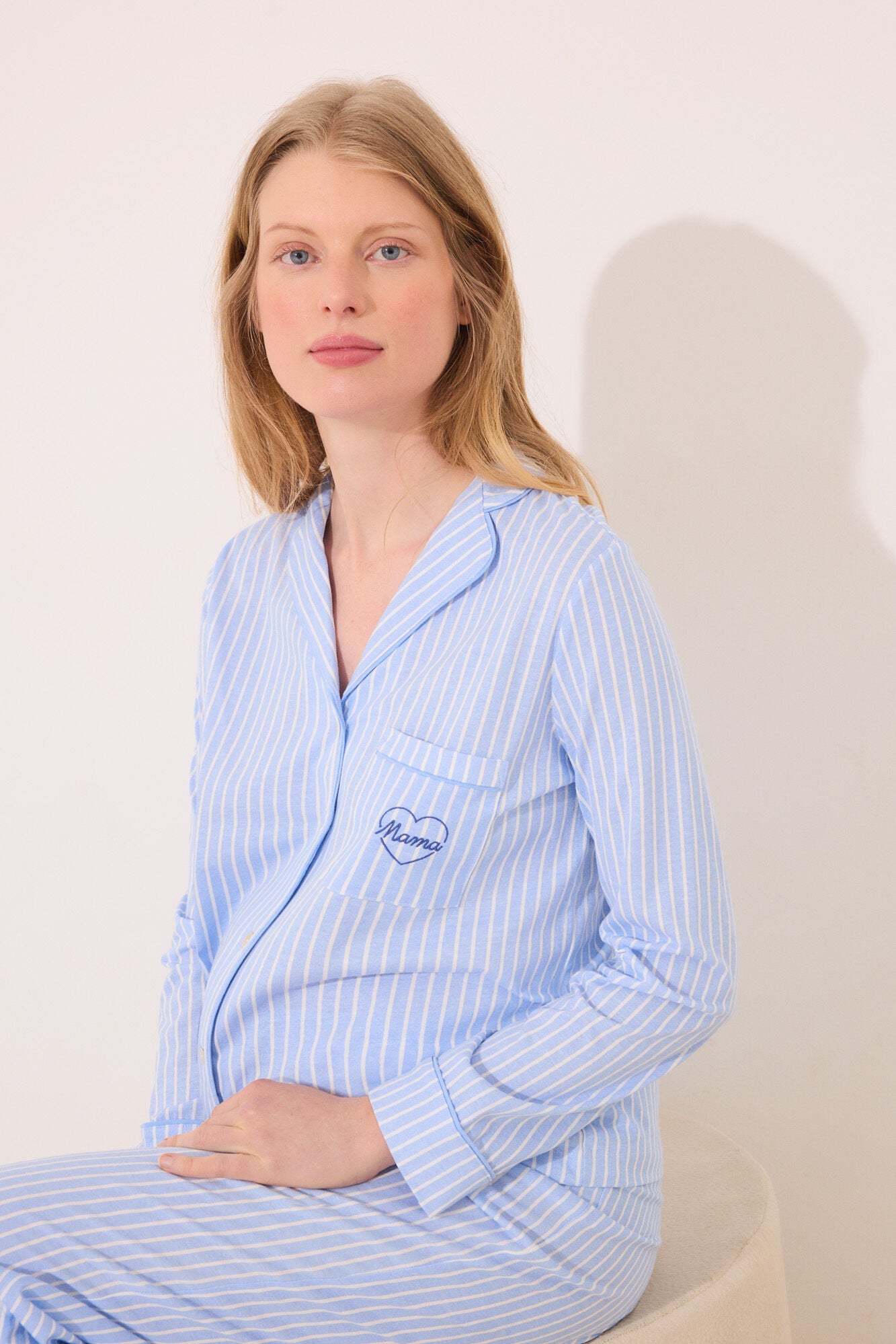 Women Secret_"Maternity" Classic Pyjamas 100% Cotton Striped_4469711_15_01