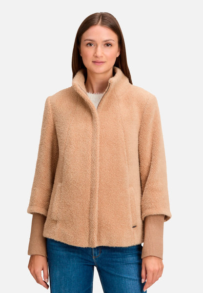 Betty Barclay_Golden Camel_Cozy Jacket with Ribbed Cuffs_4474-3267_7030_01