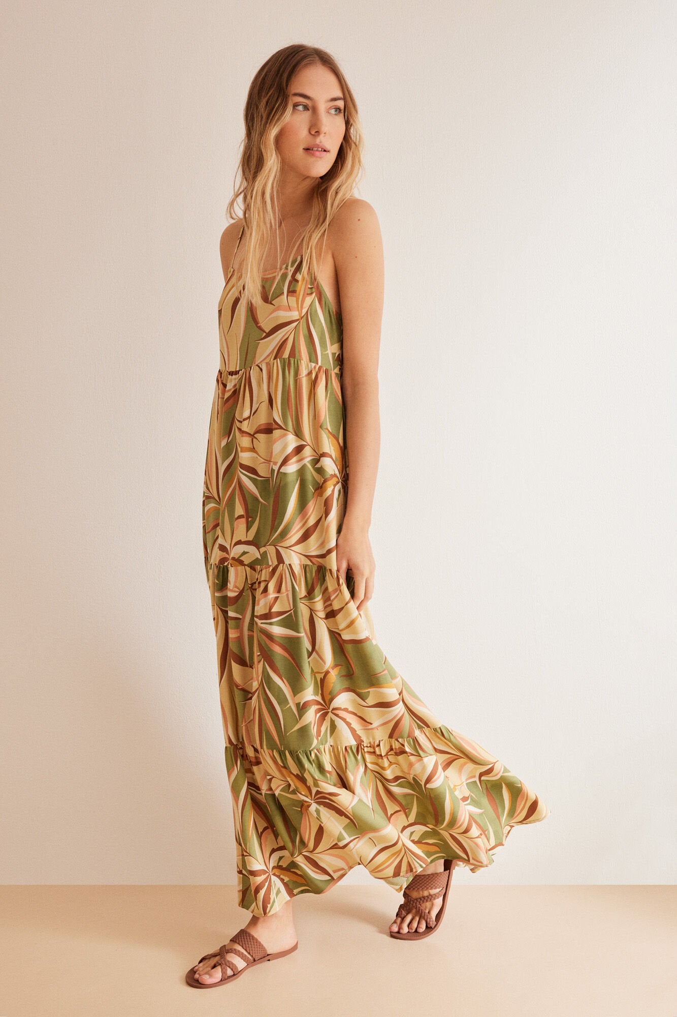Multicoloured Straps Long Dress_4477734_98_03