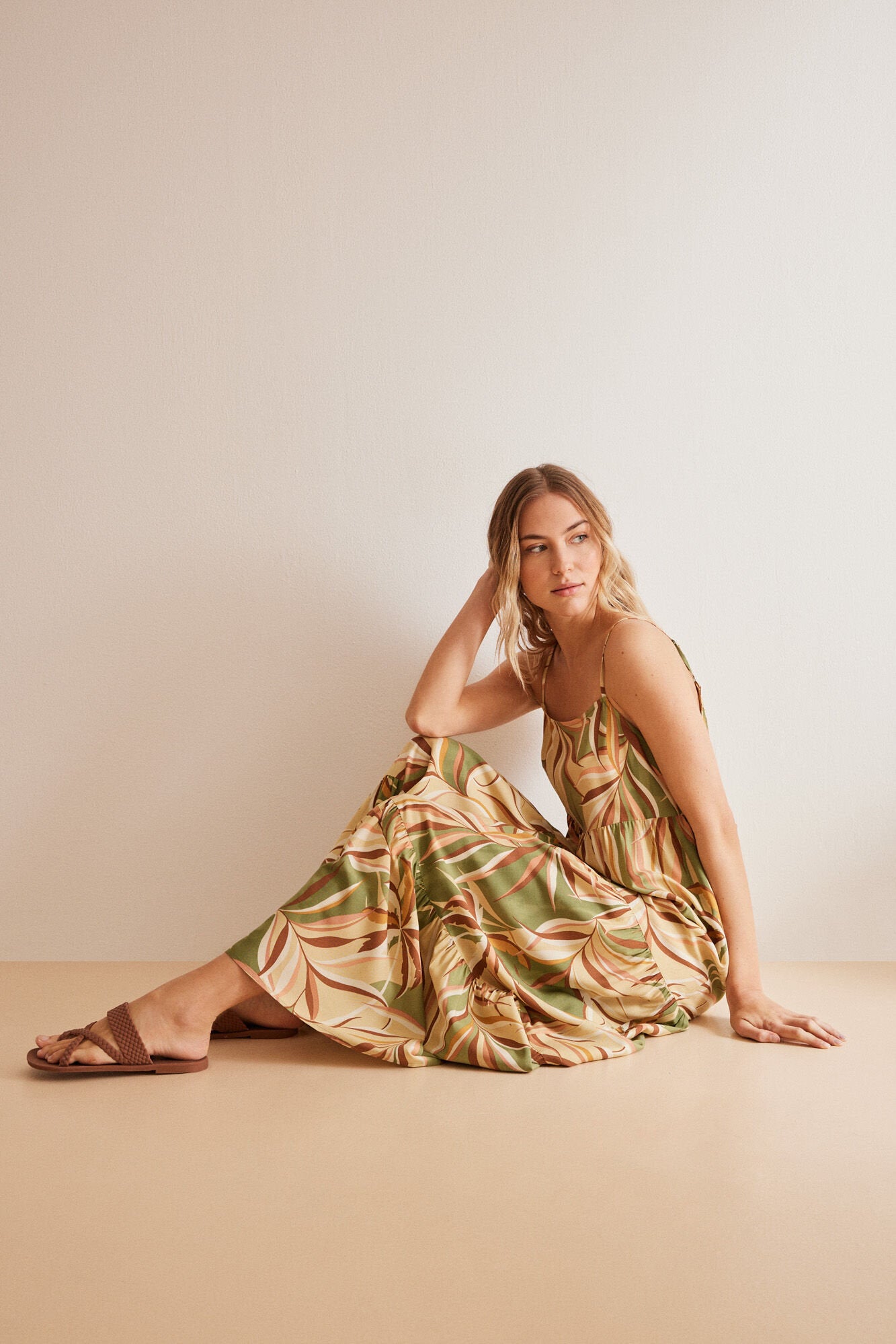 Multicoloured Straps Long Dress_4477734_98_06